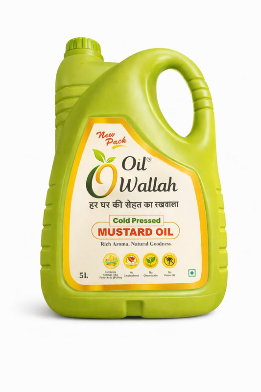Cold Pressed Mustard Oil 100% Pure 5 Litre Pack | Oilwallah