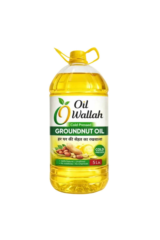 Cold Pressed Groundnut  Oil 100% Pure  5 Litre Pack | Oilwallah
