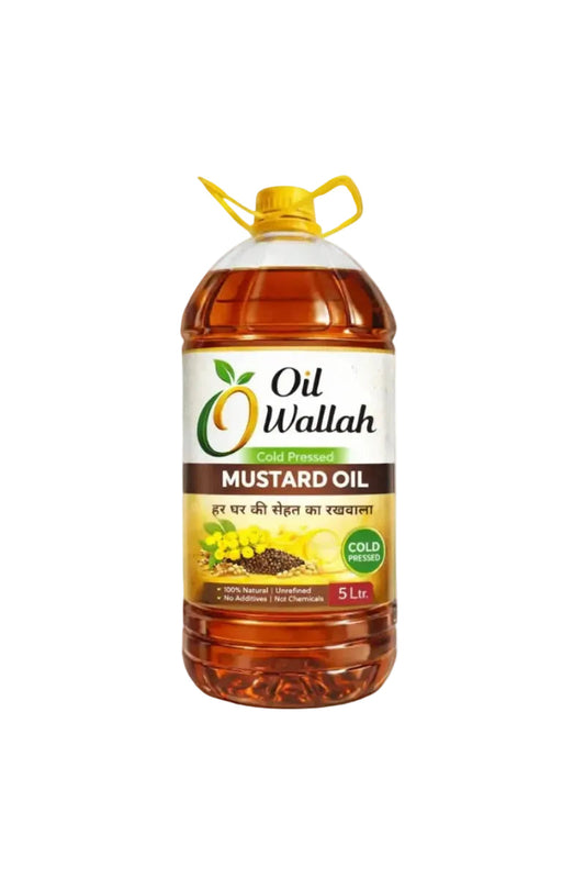 Cold Pressed Mustard  Oil 100% Pure  5 Litre Pack | Oilwallah
