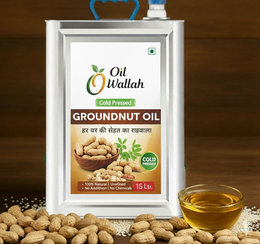Cold Pressed Groundnut  Oil 100% Pure  15 Litre Pack