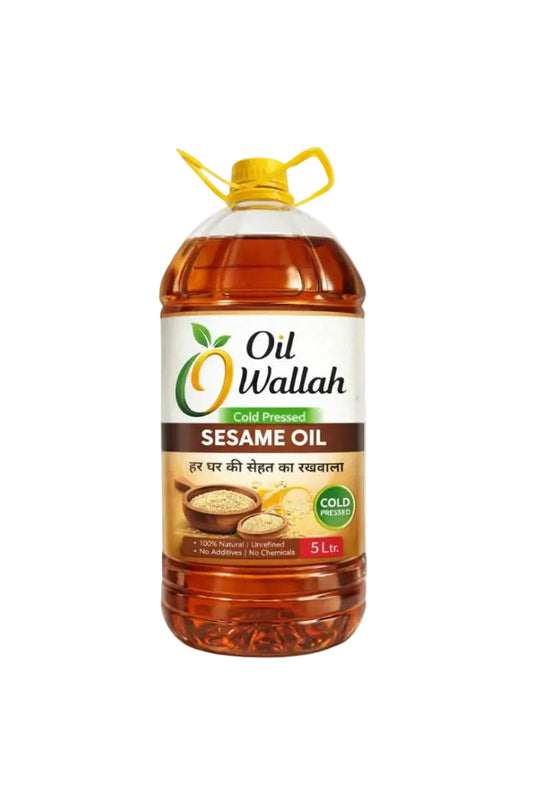 Cold Pressed Sesame  Oil 100% Pure  5 Litre Pack | Oilwallah