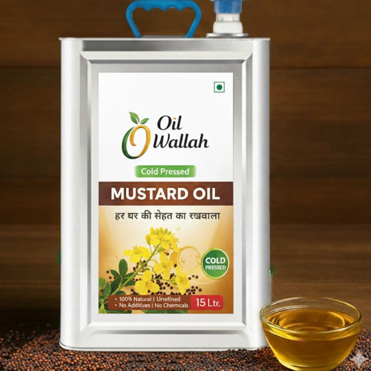 Cold Pressed Mustard  Oil 100% Pure  15 Litre Pack | Oilwallah