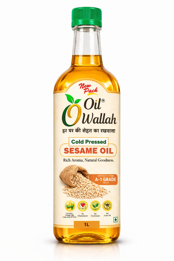 Cold Pressed Sesame  Oil 100% Pure  1 Litre Pack | Oilwallah