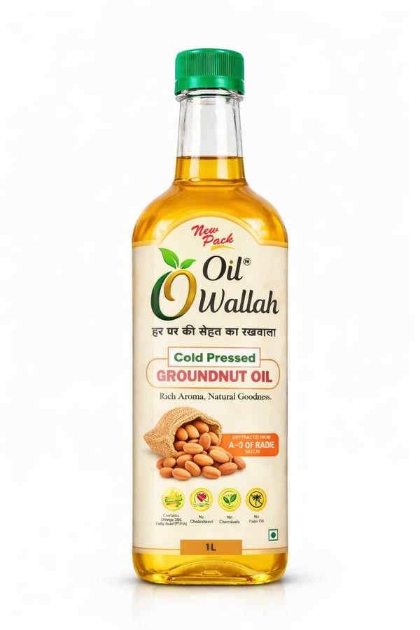Cold Pressed Groundnut  Oil 100% Pure  1 Litre Pack | Oilwallah