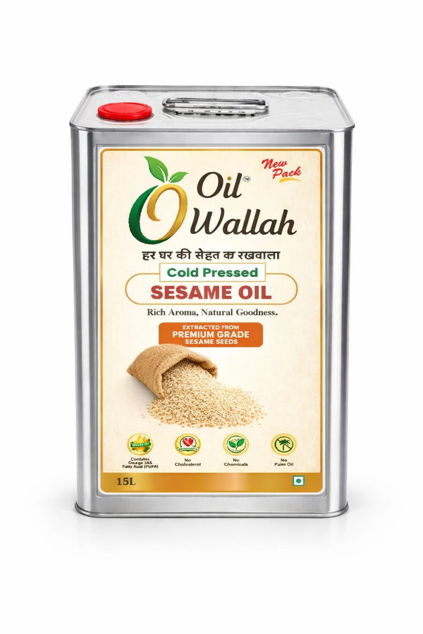 Cold Pressed Sesame  Oil 100% Pure  15 Litre Pack | Oilwallah